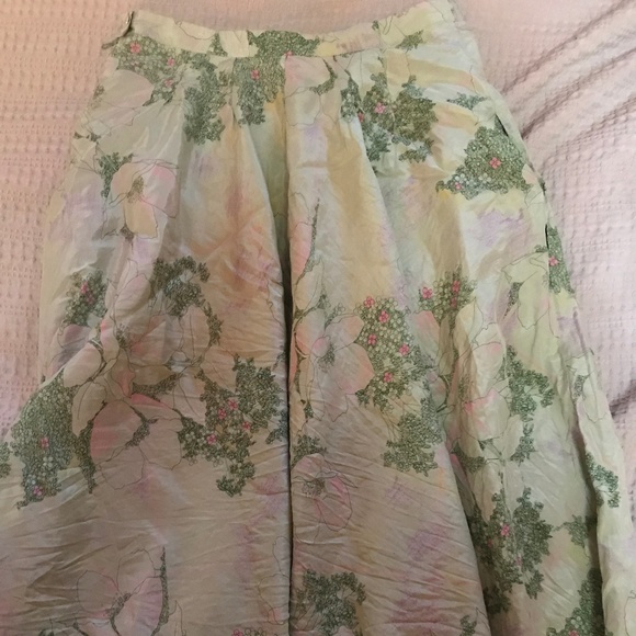Vintage Dresses & Skirts - Vintage Long Silk Skirt Paris